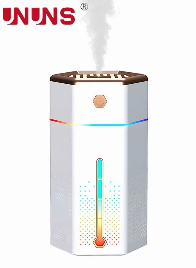 Humidifiers For Bedroom,1L Cool Mist Humidifier With 7 Color Night Lights,USB Powered Aroma Diffuser,Car Air Humidifier,Quiet Humidifier,Portable Desk Humidifier,Auto Shut-Off Air Vaporizer,White