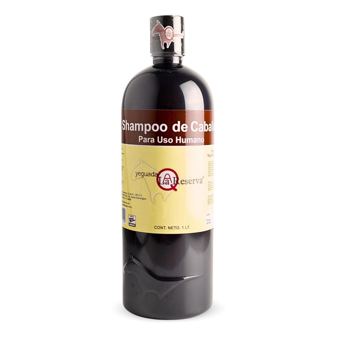 Shampoo de Caballo Negro (1 liter Bottle) For Strong, Healthy And Beautiful Hair (For Dark to Black Colored Hair)