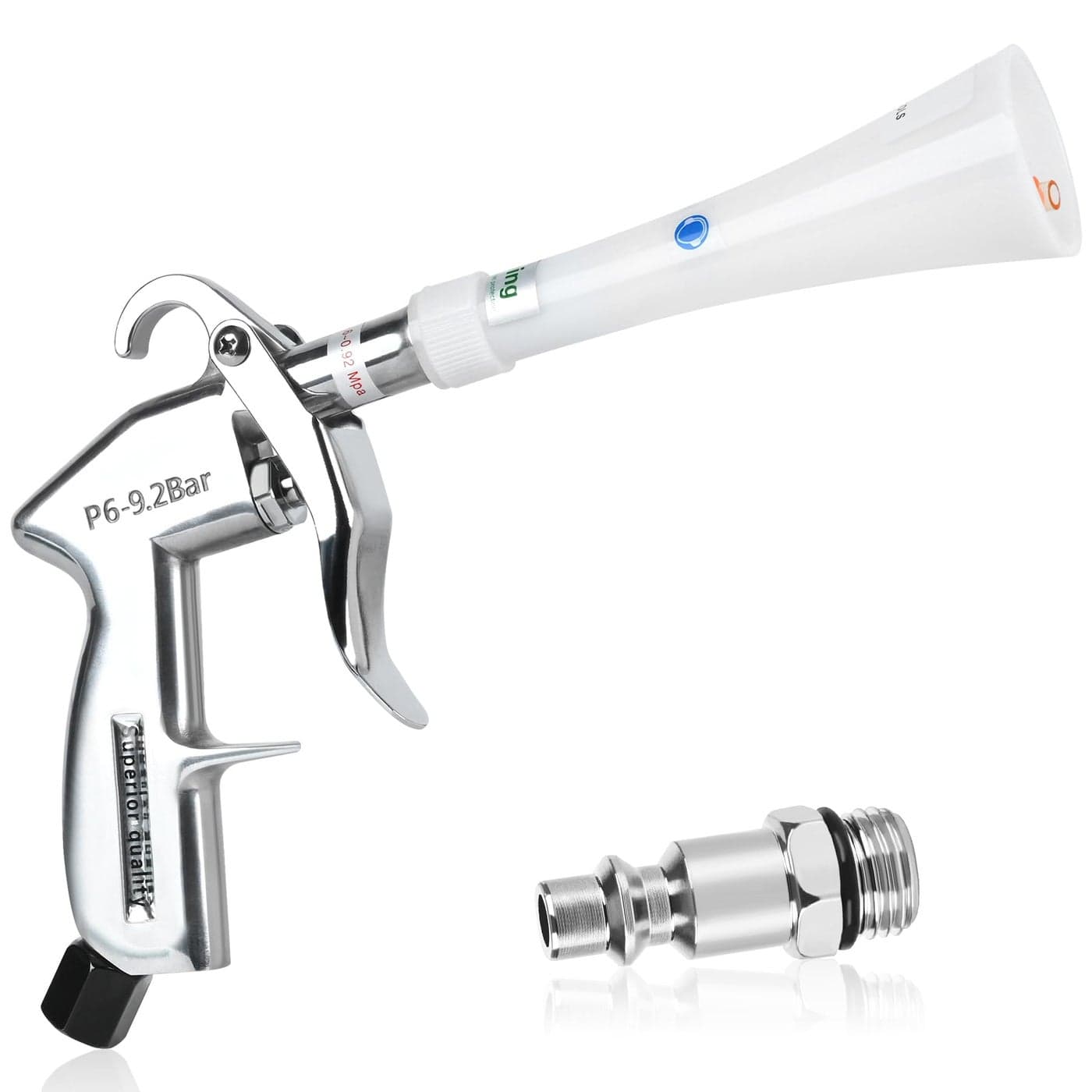 phepetroll Air Blow Gun Car Detailing Dry Cleaning Air Gun with Tapered Nozzle High Pressure Car Cleaning Tool Car Dryer Air Blower for Car Surfaces Quickly Blasts Dust Works with Air Compressor