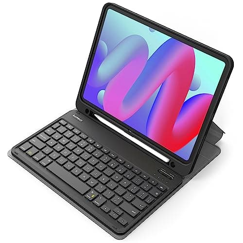 Inateck iPad 10th/11th Generation Keyboard Case, Compatible A16 2025 11", Air 11" M3/M2 (2025/2024), Air 5/4, Pro 11 4/3/2/1, Magnetic Detachable Keyboard with Pencil Holder, KB04002 (Black)