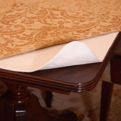 LAMINET - Deluxe Cushioned Heavy-Duty Table Pad Protector for Dining Room Table - 52" x 120" Oblong Waterproof Vinyl Table Padding Under Tablecloth Cover for Rectangular Square Tables