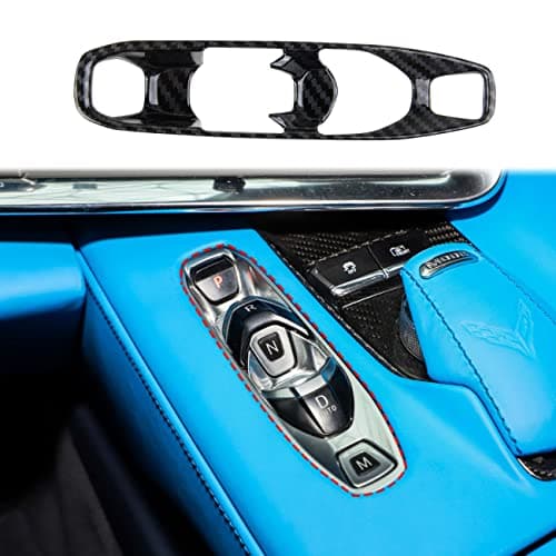 crosselec Carbon Fiber Gear Shift Panel Cover Trim for Chevrolet Corvette C8 2020-2025(Gear Shift Panel)