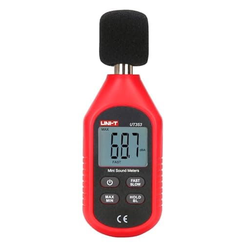 UNIT UT353 Digital Sound Level Meter30dB130dB Noise Meter with AWeightingBacklit LCDData HoldMaxMin Recordingfor Industrial HVAC MaintenanceHome Theater CalibrationEnvironmental Monitoring
