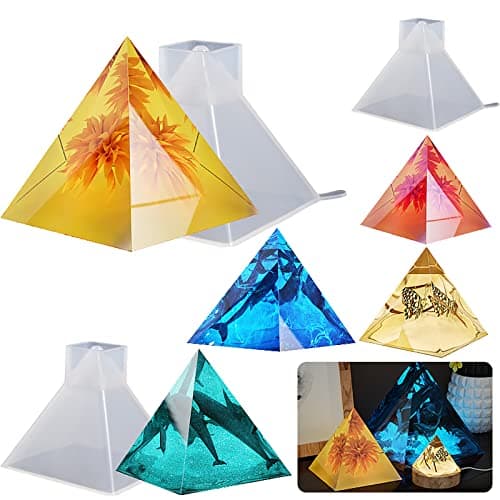 3 Pack Silicone Pyramid Molds Resin Releasing Soap Making Animal Shapes Home Decor Candle Making