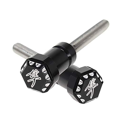 GIDIBII Front Seat Thumb Screws Bolts, Mount Screw Cap Compatible with Suzuki GSX1300R Hayabusa 1999-2007 (2 PCS,Black)