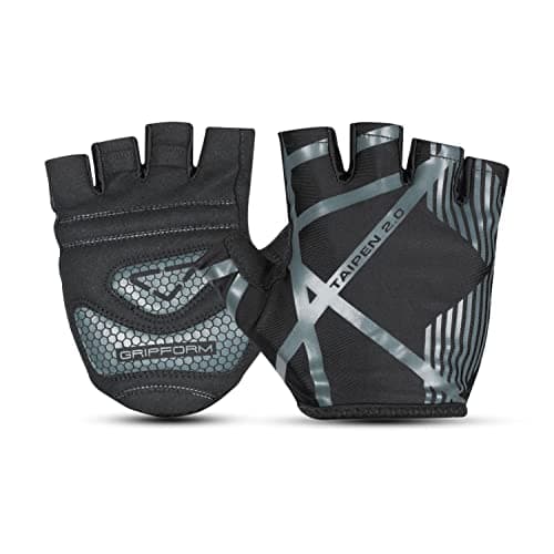 Nivia Taipen 2.0 Gym Gloves for Men & Women– Padded, Breathable Fitness Gloves for Weightlifting & Training, Medium (Grey)