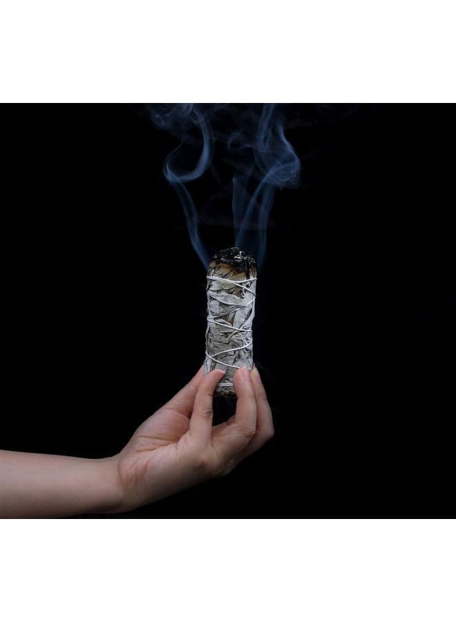 White Sage Smudge Sticks - 6-4" Sage Bundles - Perfect Sage Smudge Stick Smudging Kit Replenishment