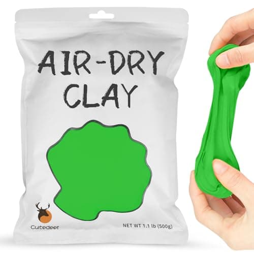 Cutedeer Green Air Dry Clay 11lb Foam Modeling Clay Soft Squishy Molding for Kids Adults Arts Crafts Project Slime Supplies11lb 1 Pack Green