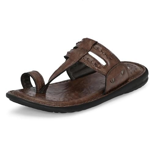 Centrino Men's Slippers | Kolhapuri Style Chappals with Soft Cushioned Footbed | Comfortable & Durable | Traditional Yet Stylish Footwear for Men 9552-2