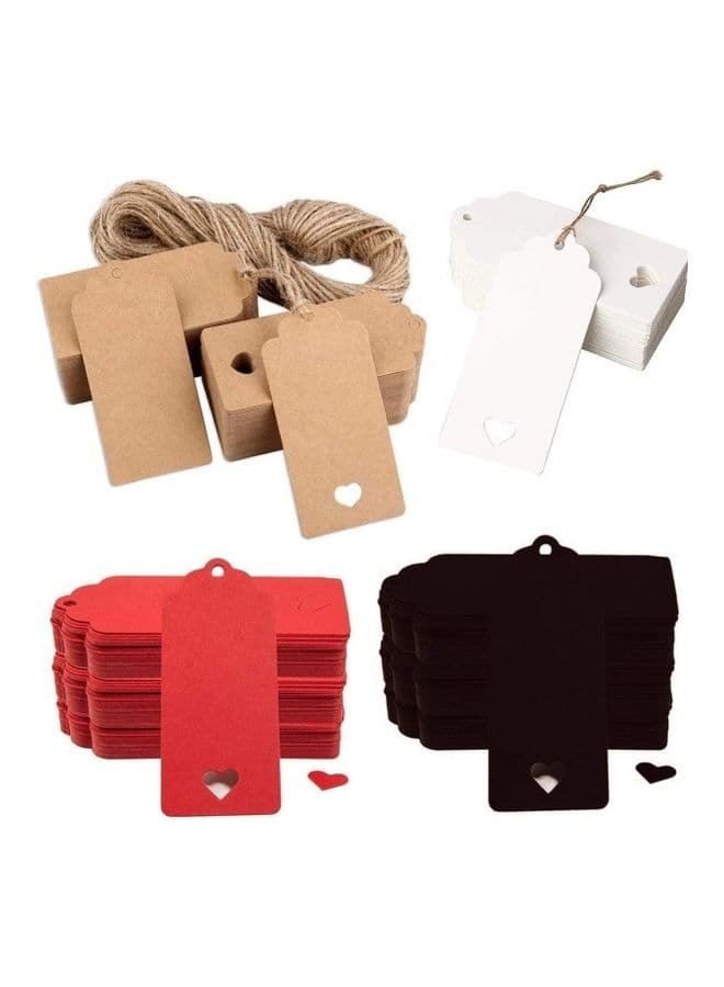 200-Piece Gift Tags With Jute Wrap Multicolour