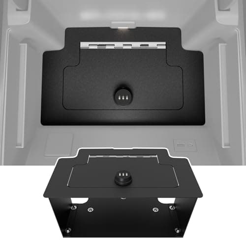 SZYANG Center Console Safe Organizer Compatible with 2023-2026 Chevy Silverado GMC Sierra 1500 Redesigned 2022 Model Lock Box Console Safe Vault Replacement for 2022-2026 Chevy Silverado Accessories