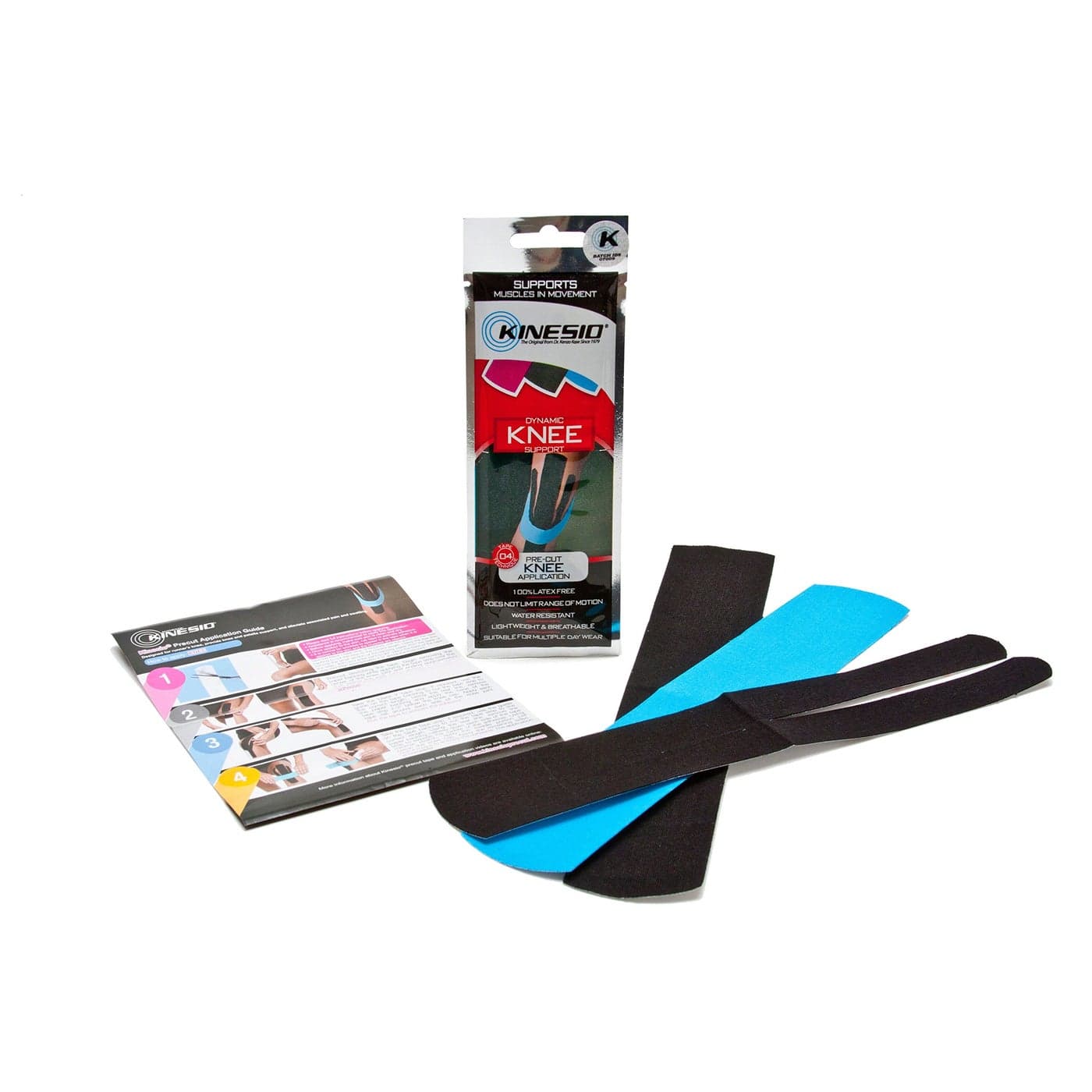 Kinesio Tape PreCut Knee Support Optimized Athletic Tape Strips 3 SingleUse Knee Strips