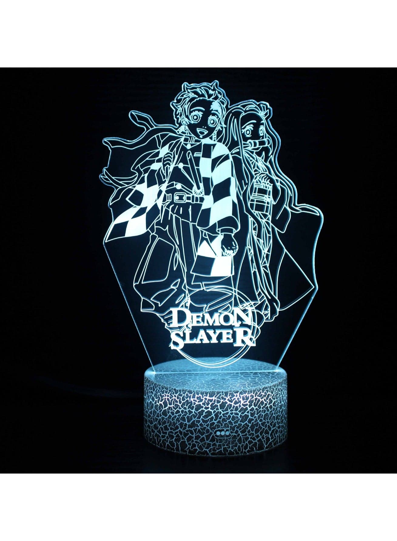 Cartoon Anime Series 3D Night Light Modeling Lamp LED Visual Stereo Light USB Creative Desk Lamp (MY-2464)Cracked Base Seven Colors + Touch