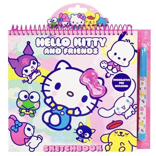 Hello Kitty and Friends Caf Sketchbook 20Page Hello Kitty Notebook Pen Cute School Supplies Coloring Book Sanrio Stationery