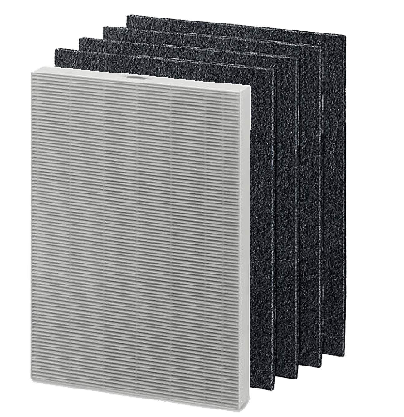 Nispira True HEPA Activated Carbon Pre Filter Compatible with Fellowes AeraMax 290 300 DX95 HF300 Fellowes AP300PH Air Purifier Compared to Fellowes 0 Part 9287201 1 Set