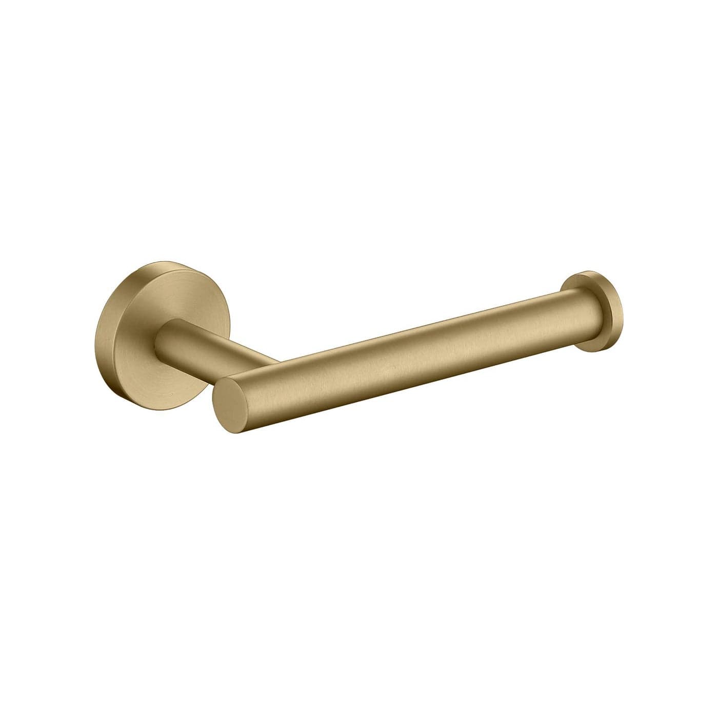 TASTOS Brushed Gold Toilet Paper Holder SUS304 Stainless Steel Modern Round Tissue Roll Holders Wall Mount Toilet Paper Roll Dispenser Bathroom 5 inch TP Holder for Kitchen Washroom