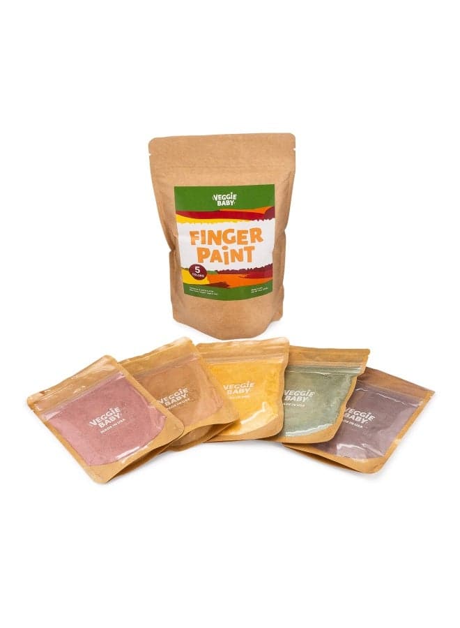 Veggie Baby Finger Paints For Toddlers Vegan Organic Baby Safe Coloring Play Colorful Eco Painting 5 Colors 5 Colors