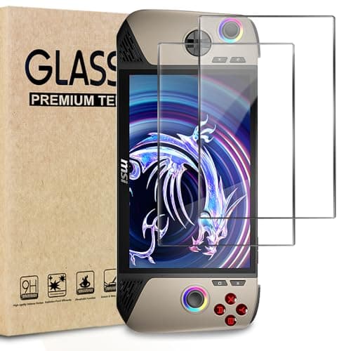 TQLGY 2 Pack Tempered Glass Screen Protector for MSI Claw 8 AI+ A2VM 8-Inch 2025, Ultra HD, Anti-Scratch, Anti-Fingerprint, Bubble-Free