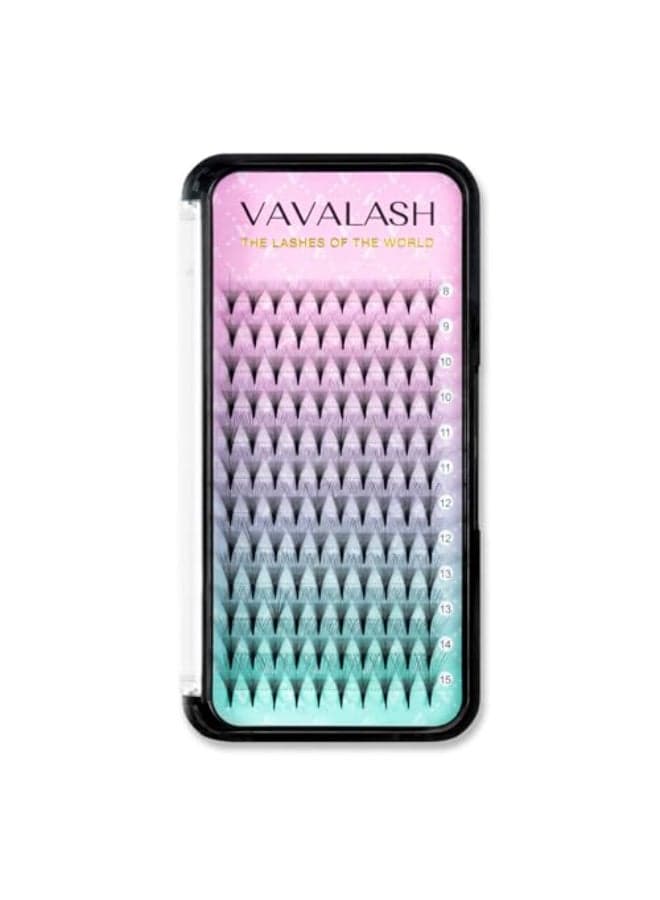 Eyelash Extensions 3D 4D 5D 6D 8D 9D 10D Thickness 00701 CD Curl Eyelashes Middle Stem Long Stem Heat Bonded Premade Fans Russian Volume Lash Extensions Supplies Middle Stem 14D007C12mm