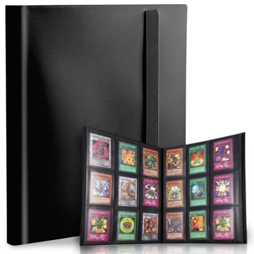 Card Binder 9 Pocket Trading Card Album Folder20 Pages 360 Card Capacity Sports Card Binder Premium Card Binders Compatible with MTG TCG Baseball Cards Black