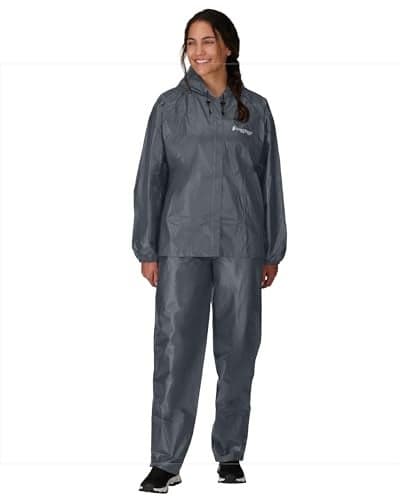 FROGG TOGGS Womens UltraLite2 Waterproof Breathable Protective Rain Suit Carbon Medium