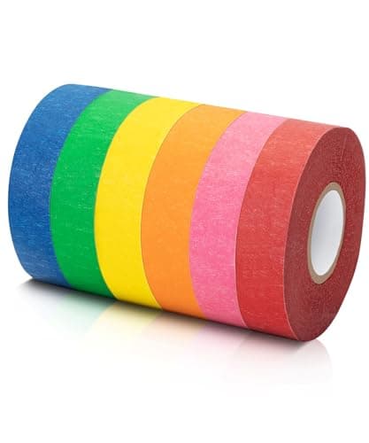 Mr. Pen- Colored Masking Tape, Colored Painters Tape for Arts and Crafts, 6Pack, 0.6" x15Yard Drafting Tape, Craft Tape, Labeling Tape, Paper Tape, Colored Tape, Halloween Supplies