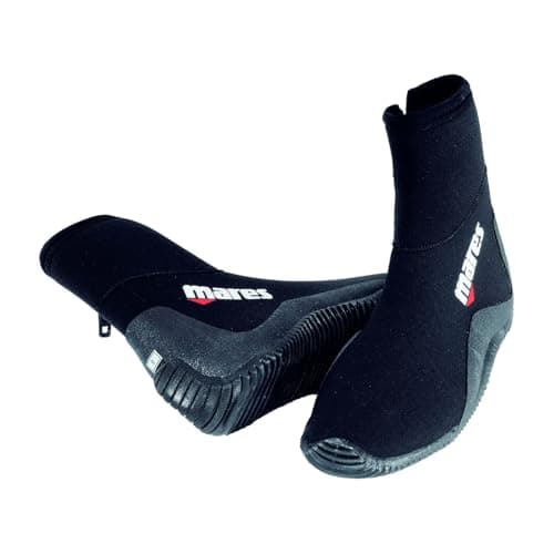 Mares Adult Classic 5mm Neoprene Scuba Diving Boots for Men & Women - Wide Toecap, Levelled Sole & Side Zip, 10 US