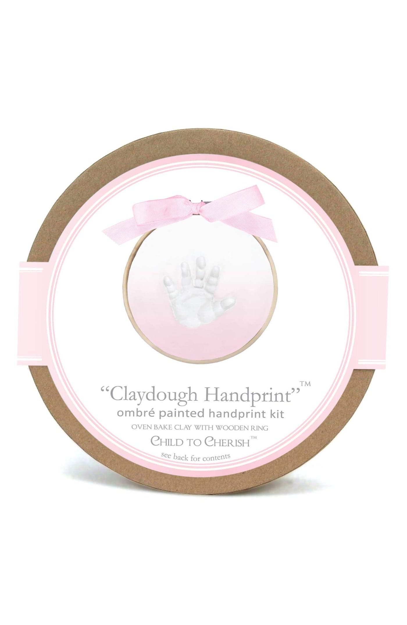 Child to Cherish Baby Ombre Painted Claydough Handprint Kit Pink