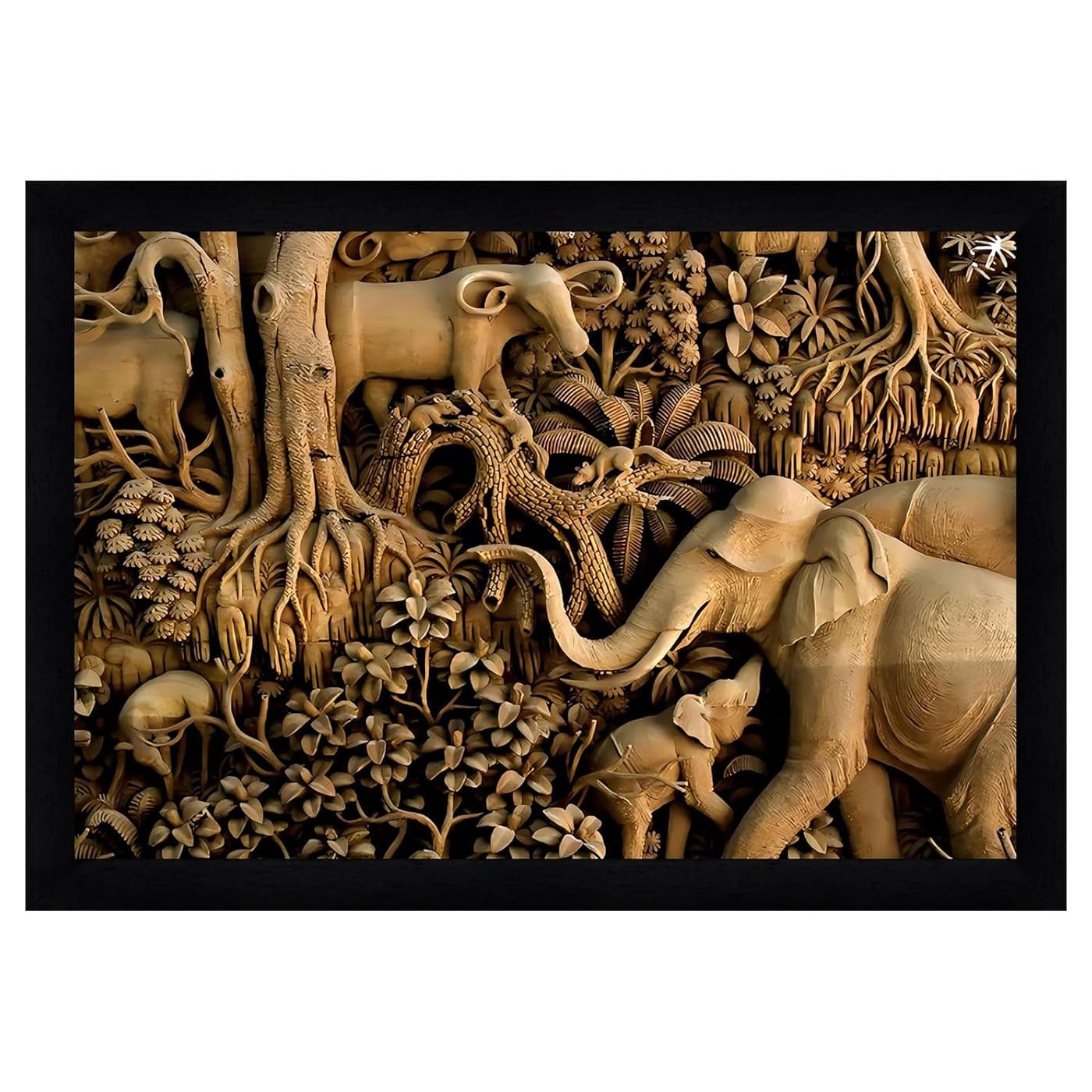 Indianara Modern Art Painting With Frame 20 Inches X 14 Inches