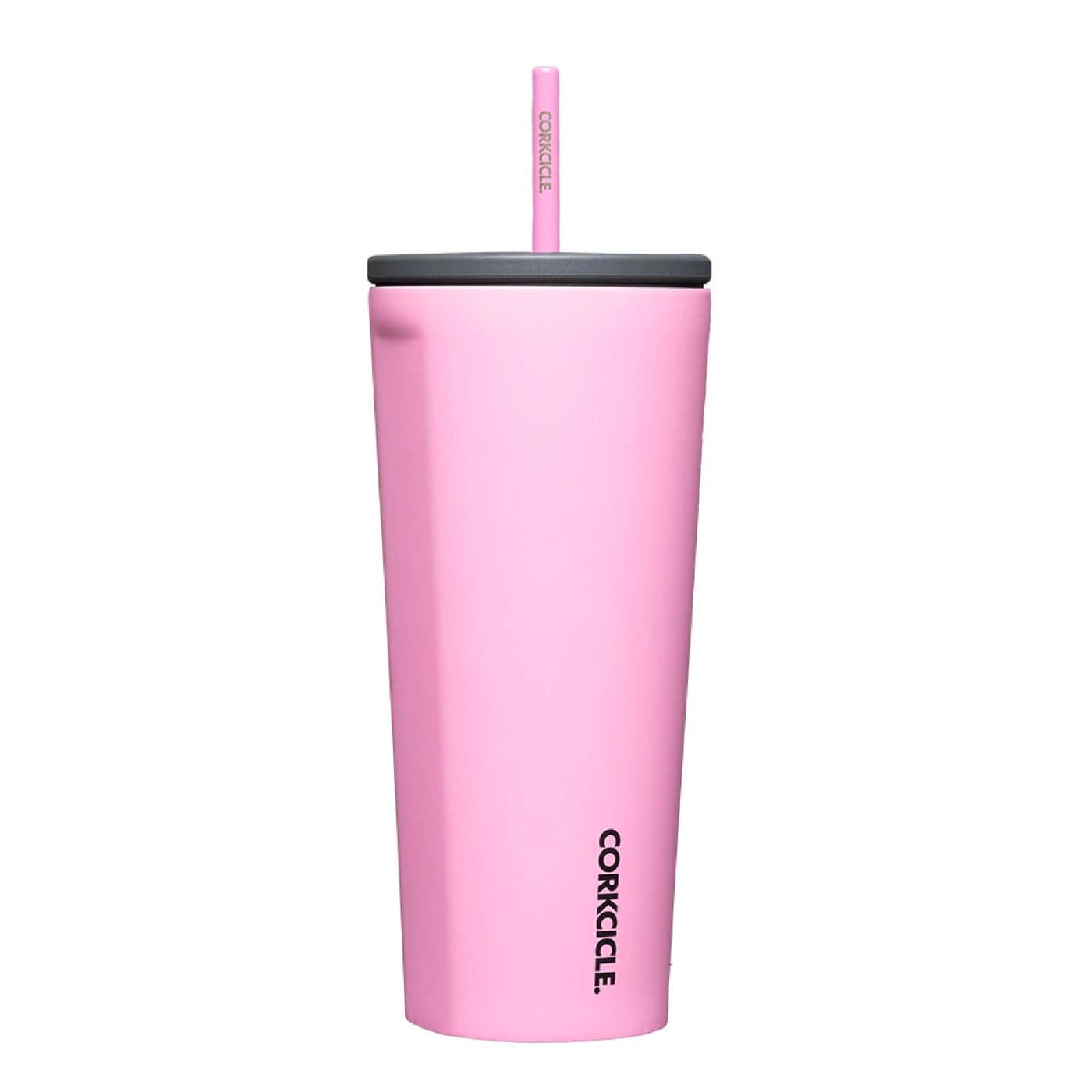 Corkcicle Sun-Soaked Pink Insulated Tumbler, 24 oz - Reusable Water Bottle Keeps Beverages Cold for 12hrs, Hot 5hrs - Cupholder Friendly Tumbler with Lid & Flexible Straw