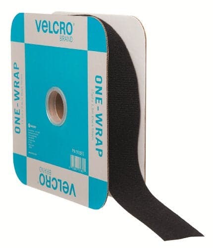 VELCRO Brand ONE-WRAP Double Sided Roll | 45 Ft | Cut to Length Straps Heavy Duty Extra Wide 1.5in | Bundling Ties Fasten to Themselves for Secure Hold, Black (91881)