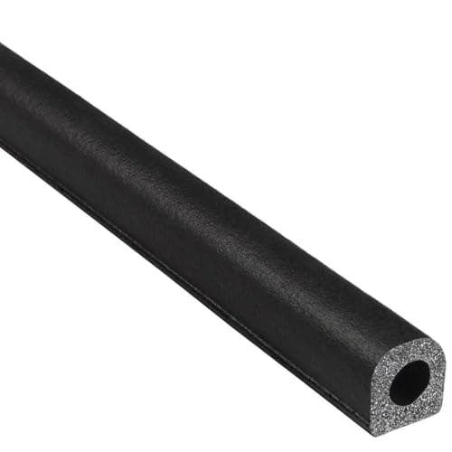 Trim-Lok D-Shaped Rubber Seal (Thick Wall) * * .50* * Height.50* * Width, 25* * Length * * EPDM Foam Seal with HT (General Acrylic) Pressure Sensitive Adhesive System, Door/Window Weather Seal for