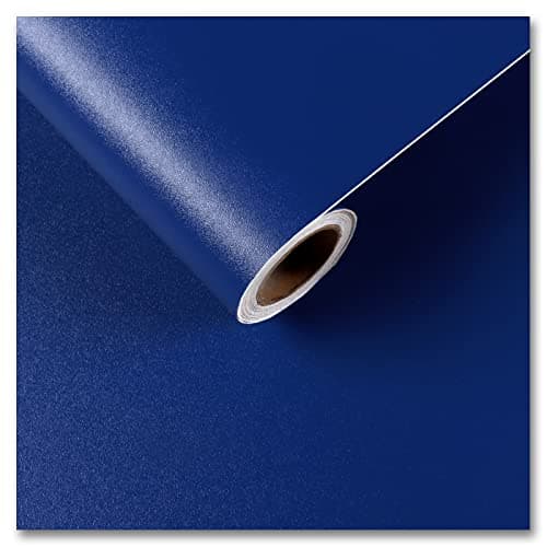 CRE8TIVE Royal Blue Wallpaper Peel and Stick for Bedroom Thick Blue Contact Paper Waterproof Self Adhesive Vinyl Removable Blue Wall Paper for Bathroom Kitchen Countertops Cabinets Shelf Liner 12"x80"