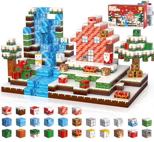 GEVINST 180PCS Magnetic Blocks Christmas Magnetic Building Blocks Set for Kids Ages 48 812 STEM Sensory Magnet Cube Tiles for Boys Girls Toddlers 3 Stocking Stuffers Christmas Toys Gifts