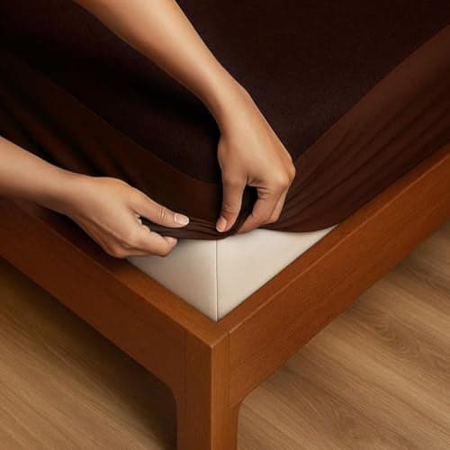 SITTELLA®78 x 36 Inches (6.5 × 3 feet|) 100% Waterproof Premium Cotton Mattress Protector | Hypoallergenic, Breathable & Ultra-Soft Fitted Bed Protector Single Size- Brown