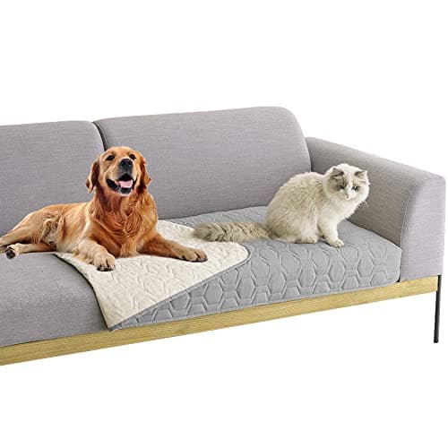 Tcksstex Waterproof and Non-Slip Dog Bed Cover and Pet Blanket Sofa Pet Bed Mat ,car Incontinence Mattress Protectors Furniture Couch Cover for Most Cats Dogs,Pets(30x70-Light Grey)
