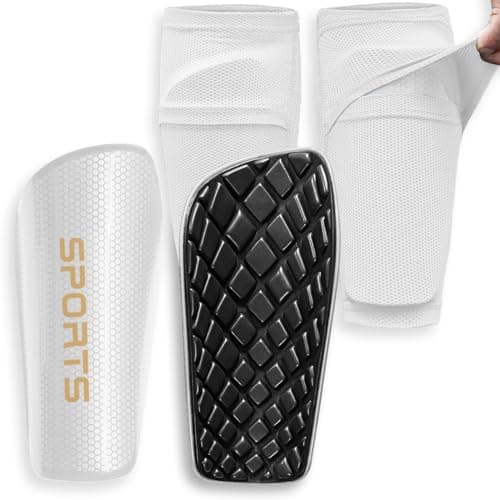 LPONJAR Soccer Shin Guards for Kids Youth Adults Shin Pads and Sleeves with Optimized Insert Pocket for Boys Girls Men Women for Football Games Protective Soccer Equipment