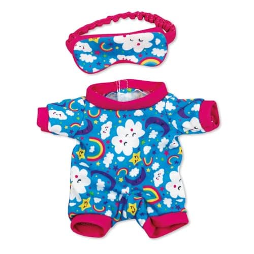 Casdon MINI BuildABear Workshop Night Time Onesie Toy Clothes Pack 4 MixandMatch Toy Outfits Includes Pajamas Cute Hoodies Summer Styles For Kids Aged 3 Suitable for 9 MINI Bears ONLY
