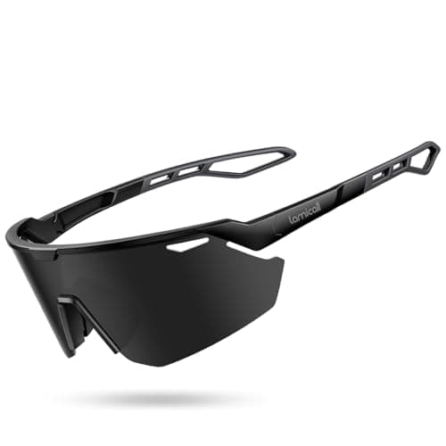Lamicall Polarized Sports Sunglasses for Men Women 24g Ultralight Adjustable Nose Pad UV400 Protection Sun Glasses for Cycling Running Baseball Fishing Golf Beach Volleyball Driving