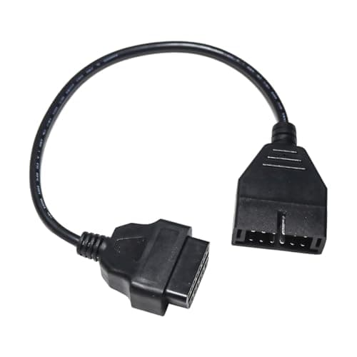 ZIMISI OBD1 Scanner OBD1 to OBD2 Adapter Car Code Reader OBD1 12 Pin to OBD2 16 Pin Socket Scanner Cable Connector Car Engine Diagnostic Extension Tool Compatible with Most Models 1PC