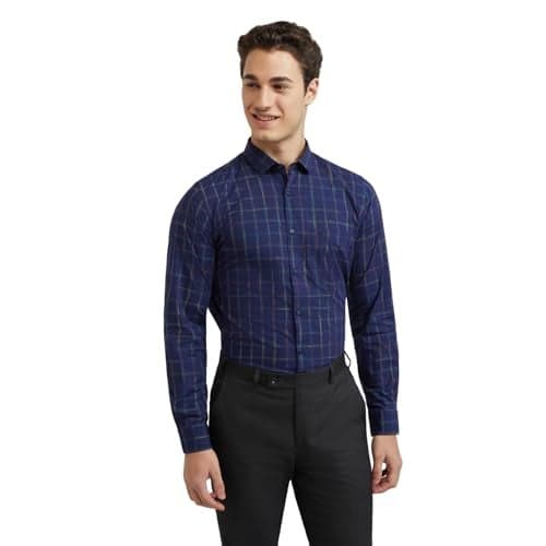 Raymond Men's Regular Fit Causual Shirt (8905572725677_Blue_40)