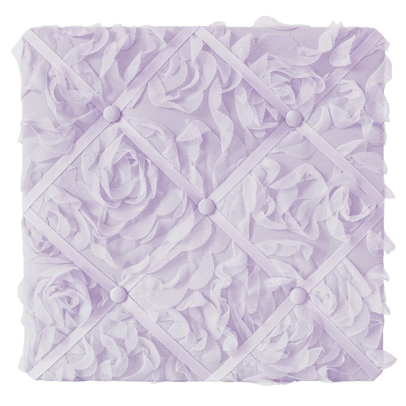 Sweet Jojo Designs Purple Floral Rose Fabric Memory Memo Photo Bulletin Board Solid Light Lavender Flower Luxurious Elegant Princess Vintage Boho Shabby Chic Luxury Glam High End Roses