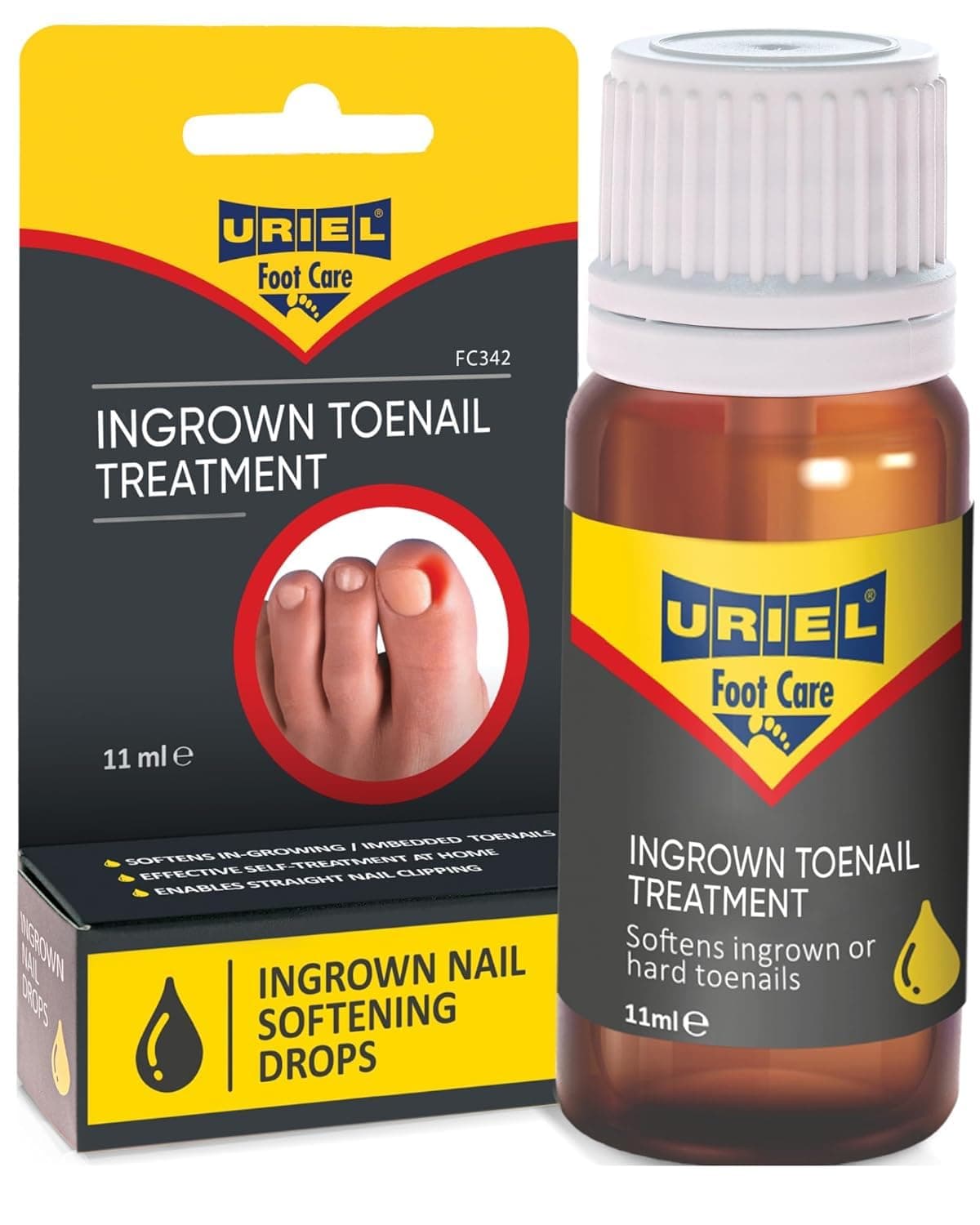 URIEL UPGRADED Ingrown Toenail Treatment, Ingrown Toenail Removal Kit, Ingrown Toenail Corrector, Ingrown Nail Kit Ingrown Toenail Tool 11 ml