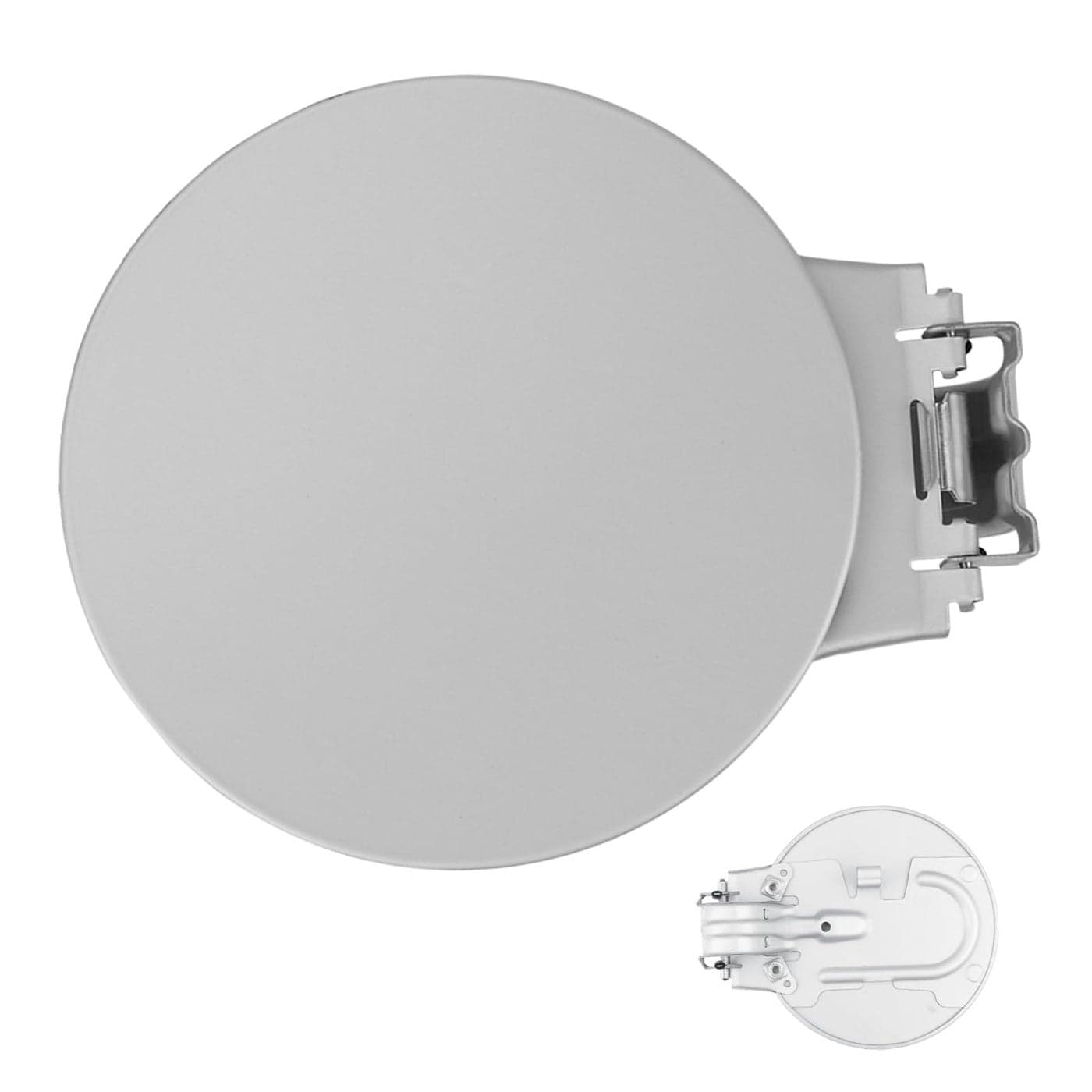 0856029 Fuel Gas Tank Door Steel Bed Silvery Gas Cover Cap Compatible with 19992006 Chevy Silverado GMC Sierra 1500 2500 3500