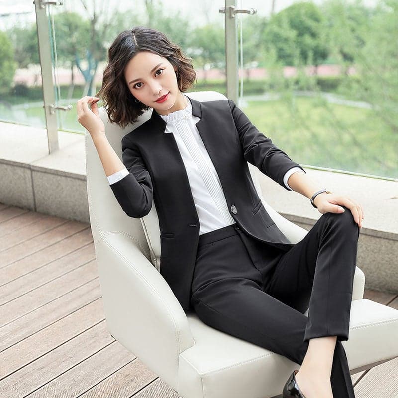 No-Iron Long-Sleeved Suit Suit For Women'S Professional Interview Formal Suit Jacket Women'S Slim Work Clothes Commuting