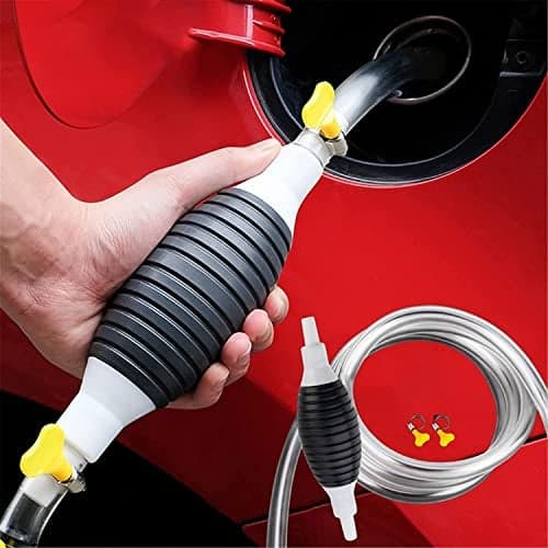 TAZLYN Fuel Transfer Pumps Syphon Pump for Gas Syphon Hand Pump Fuel Transfer Pump for Gas Gasoline Petrol Diesel Oil Liquid Water Fish Tank with 2M Syphon Pump for Gas Fuel Transfer Pump car Pump