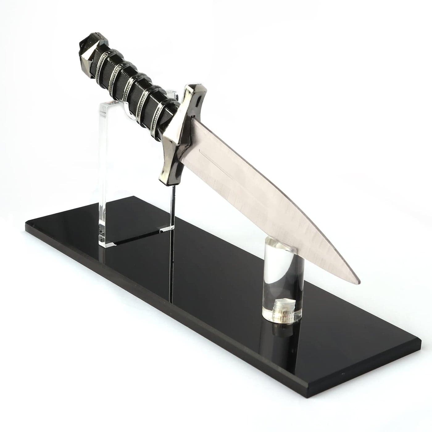 WANLIAN Knife Display Stand Knife Holder Fixed Blade Knife Collection Display Stand Holder Display Single Knife for Home Decor Black