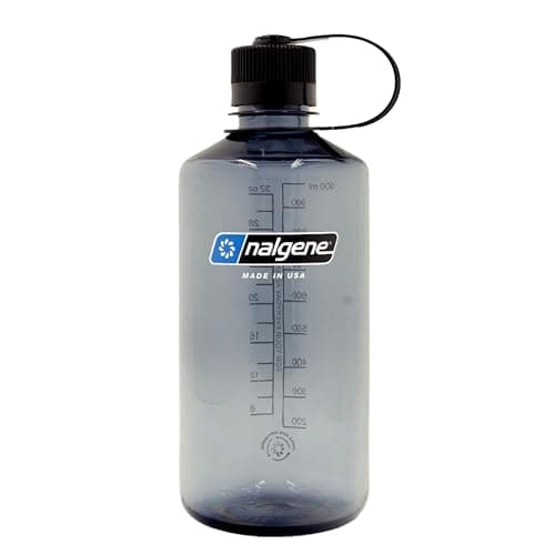 Nalgene Leak Proof Tritan BPAFree Water Bottle 32 oz Narrow Mouth Made in the USA for Outdoor Use Daily Hydration Grey