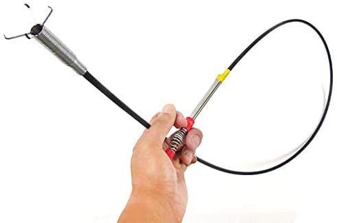 DRPEN Flexible Grabber Claw Pick Up Reacher Tool Drain Clog Remove Tool With 4 Claws Bendable Hose Pickup Reaching Assist Tool for Litter Pick Home and Kitchen Sink Drains Toilet 63 inch
