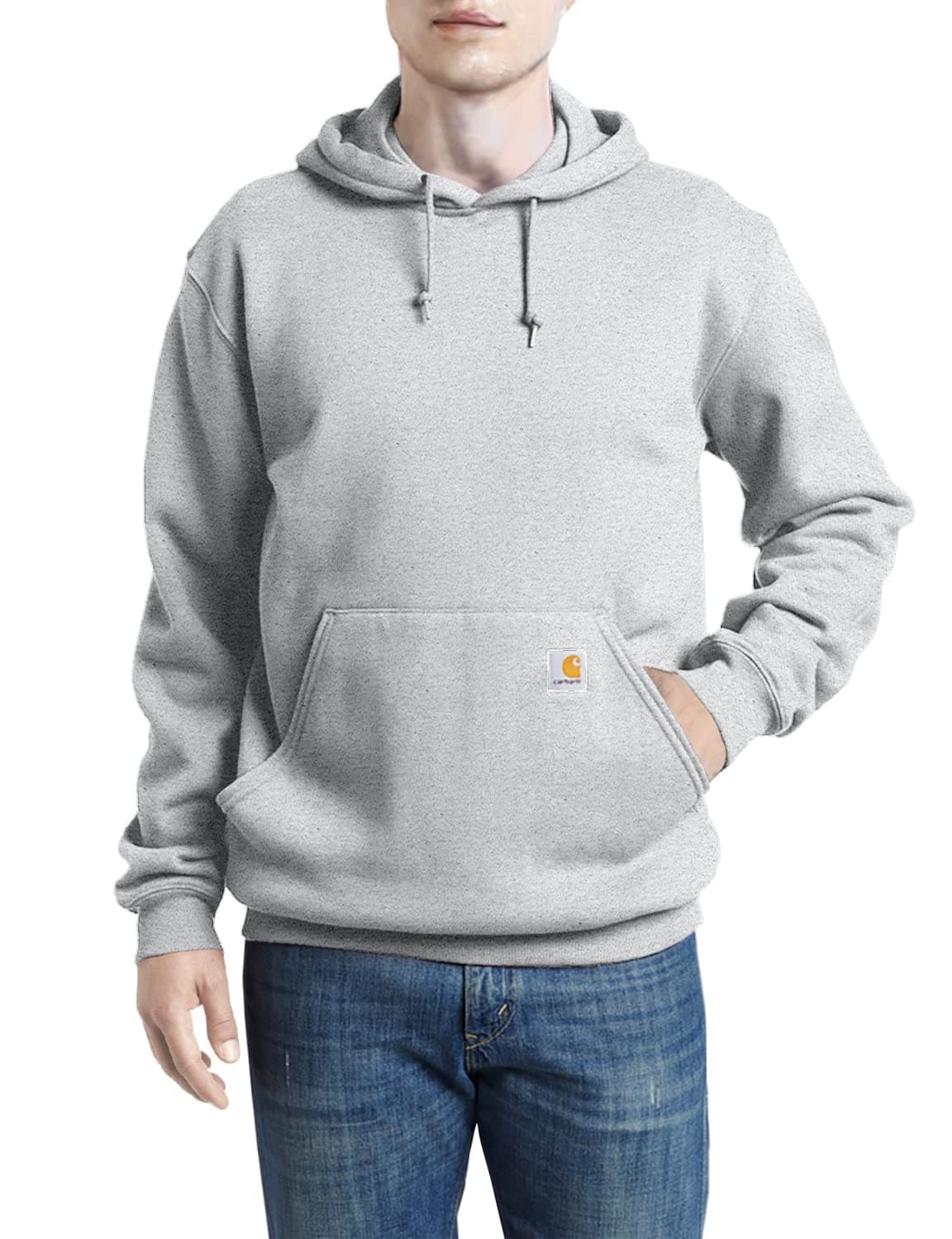 Carhartt Men's Loose Fit Midweight Sweatshirt, Heather Grey, X-Large Tall